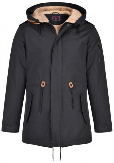 Kam Jeans KV112 Parka Black - Jakne - Muške Jakne Veliki Brojevi