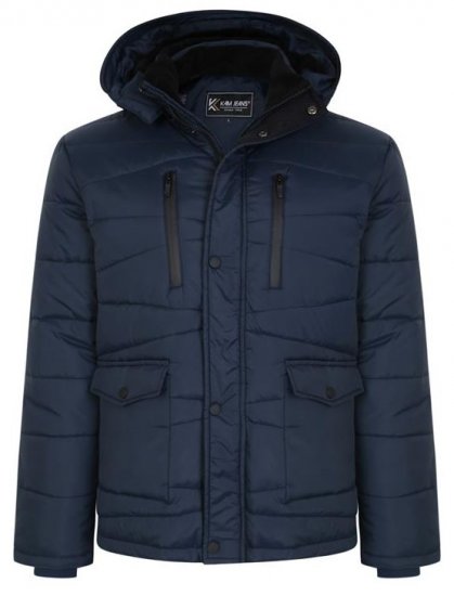 Kam Jeans KV119 Premium Lightweight Qulited Jacket Indigo - Jakne - Muške Jakne Veliki Brojevi