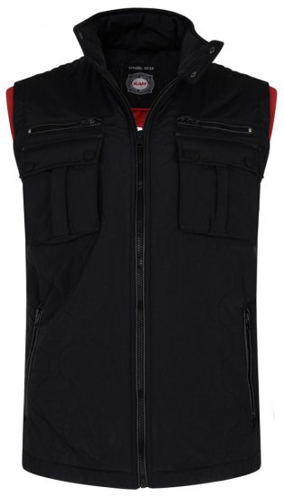 Kam Jeans KV73 Vest Black - Jakne - Muške Jakne Veliki Brojevi