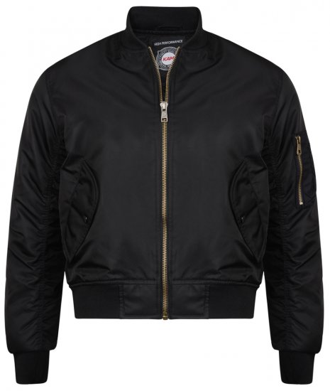 Kam Jeans KV75 Bomber Jacket Black - Jakne - Muške Jakne Veliki Brojevi