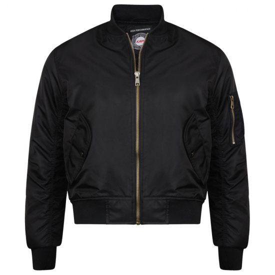 Kam Jeans KV75 Bomber Jacket Black - Jakne - Muške Jakne Veliki Brojevi