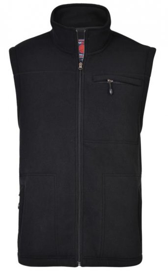 Kam Jeans KV99 Fleece Vest Black - Sportska & Za van Odjeća - Muške Sportska Odjeća Veliki Brojevi