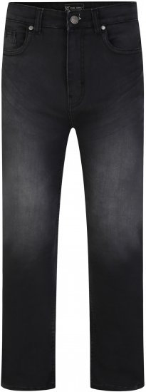 Kam Jeans Nunez Knitted Denim Stretch Fashion Jeans Charcoal - Traperice & hlače - Muške Traperice i Hlače Veliki Brojevi
