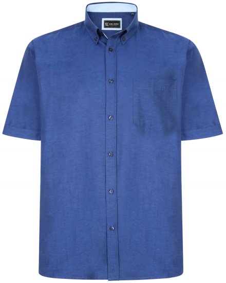 Kam Jeans P020 Premium Short sleeve Oxford Shirt Navy - Košulje - Muške Košulje Veliki Brojevi