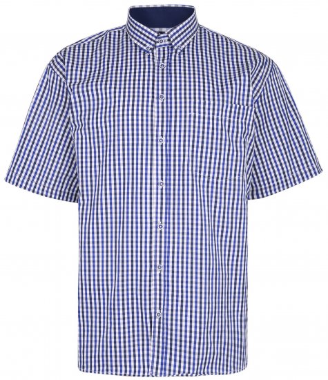 Kam Jeans 640 Premium Short Sleeve Shirt Navy - Košulje - Muške Košulje Veliki Brojevi