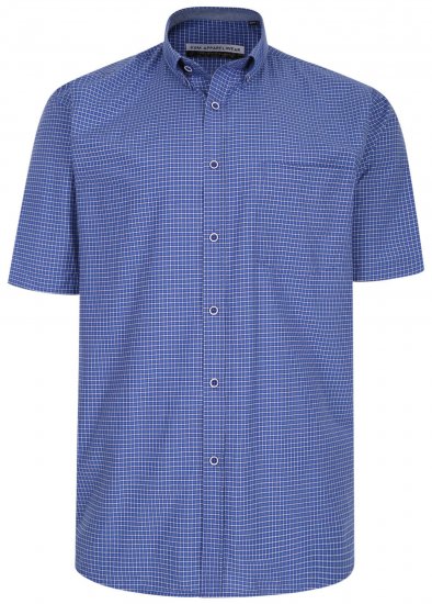 Kam Jeans 641 Premium Short Sleeve Shirt Navy - Košulje - Muške Košulje Veliki Brojevi