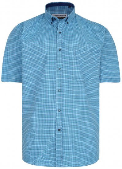 Kam Jeans P641 Premium Short Sleeve Shirt Turquoise - Košulje - Muške Košulje Veliki Brojevi