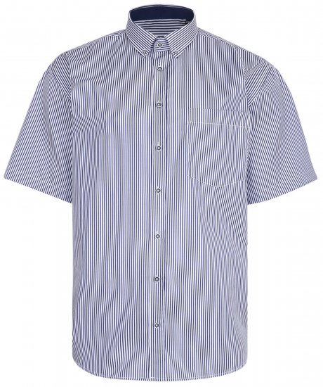 Kam Jeans 643 Premium Short Sleeve Shirt Navy - Košulje - Muške Košulje Veliki Brojevi