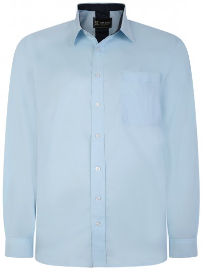 Kam Jeans P684 Premium Stretch Shirt Blue - Košulje - Muške Košulje Veliki Brojevi