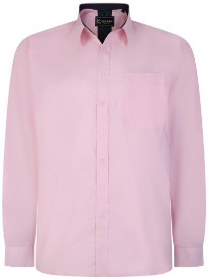 Kam Jeans P684 Premium Stretch Shirt Pink - Košulje - Muške Košulje Veliki Brojevi
