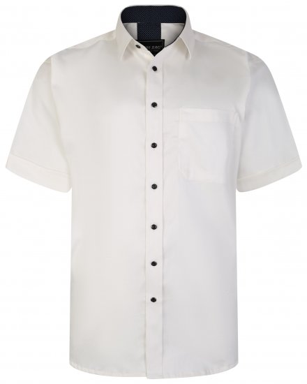Kam Jeans P685 S/S Stretch Premium Shirt White - Košulje - Muške Košulje Veliki Brojevi