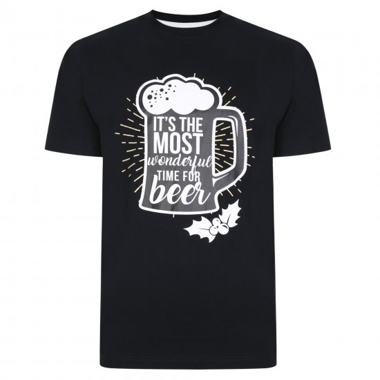 Kam Jeans X018 T-Shirt Black - Majice Kratkih Rukava - Muške Majice Kratkih Rukava Veliki Brojevi 