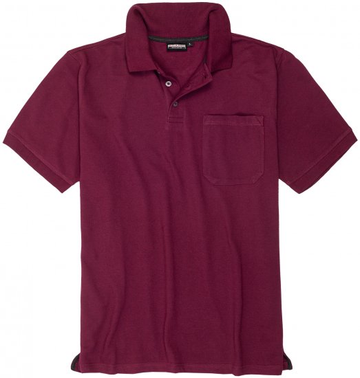Adamo Klaas Regular fit Polo Shirt with Pocket Blackberry - Polo majice - Muške Polo Majice Veliki Brojevi