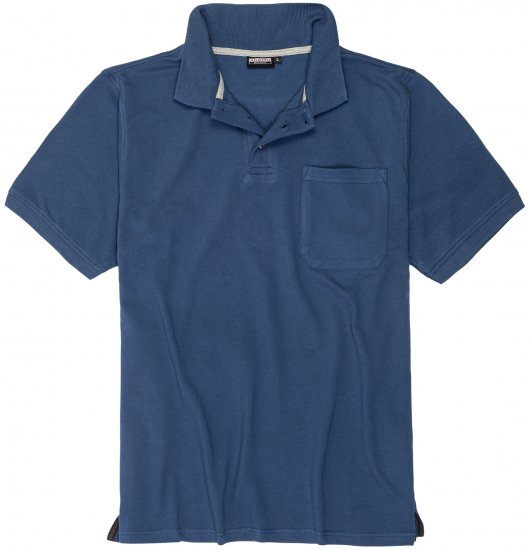 Adamo Klaas Regular fit Polo Shirt with Pocket Denim Blue - Polo majice - Muške Polo Majice Veliki Brojevi