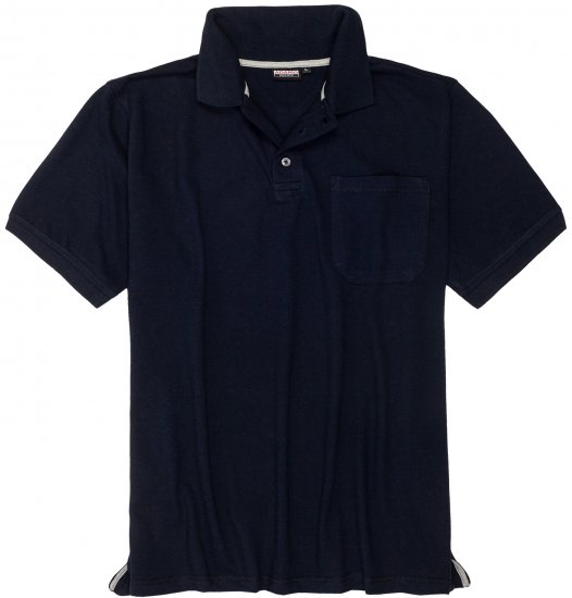 Adamo Klaas Regular fit Polo Shirt with Pocket Navy - Polo majice - Muške Polo Majice Veliki Brojevi