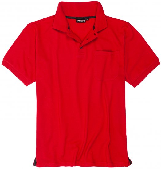Adamo Klaas Regular fit Polo Shirt with Pocket Red - Polo majice - Muške Polo Majice Veliki Brojevi