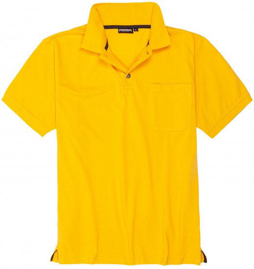 Adamo Klaas Regular fit Polo Shirt with Pocket Yellow - Polo majice - Muške Polo Majice Veliki Brojevi