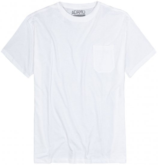 Adamo Kody Regular fit T-shirt with Pocket White - Majice Kratkih Rukava - Muške Majice Kratkih Rukava Veliki Brojevi 