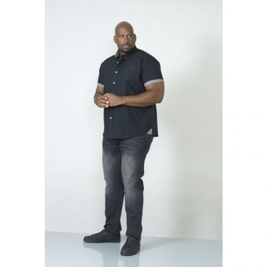 D555 Kevin Oxford Shirt Black - Košulje - Muške Košulje Veliki Brojevi