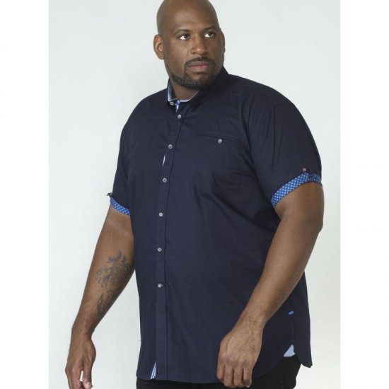 D555 Tim Short Sleeve Shirt Navy - Košulje - Muške Košulje Veliki Brojevi