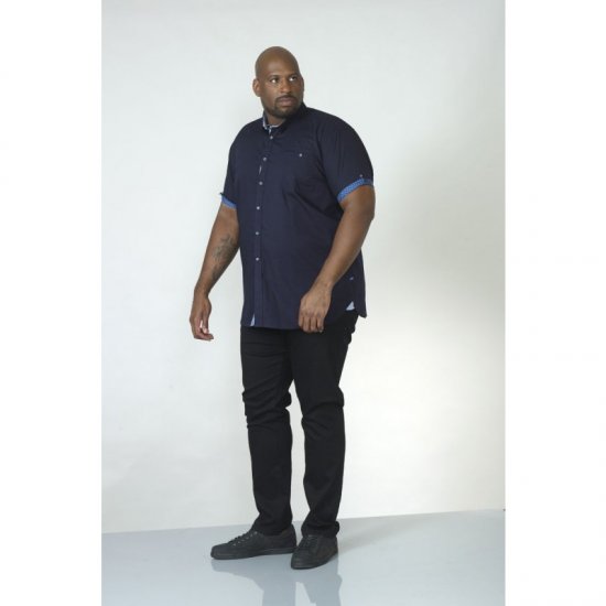 D555 Tim Short Sleeve Shirt Navy - Košulje - Muške Košulje Veliki Brojevi