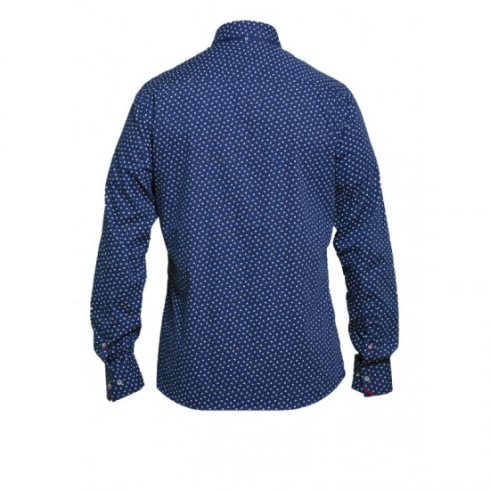 D555 Bainton Long Sleeve Shirt Navy - Košulje - Muške Košulje Veliki Brojevi