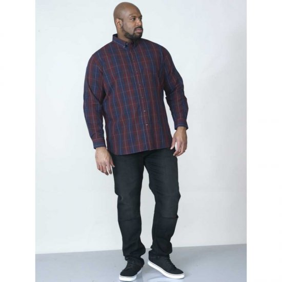 D555 Grady Long Sleeve Check Shirt - Košulje - Muške Košulje Veliki Brojevi