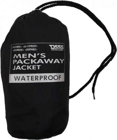 D555 Zac "Packaway" Rain Jacket Navy - Sportska & za van odjeća - Muške Sportska Odjeća Veliki Brojevi
