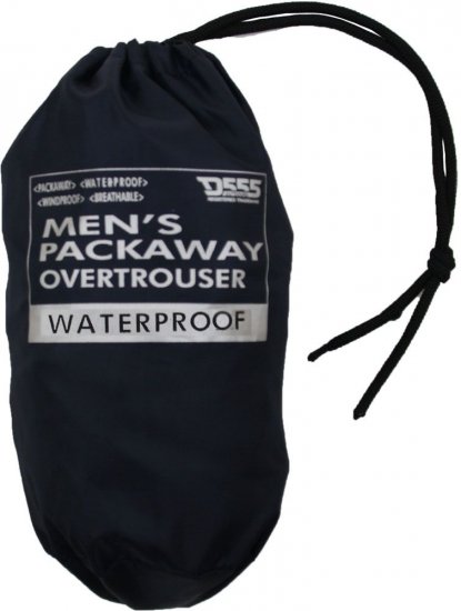 D555 Elba "Packaway" Rain Pants Black - Sportska & za van odjeća - Muške Sportska Odjeća Veliki Brojevi