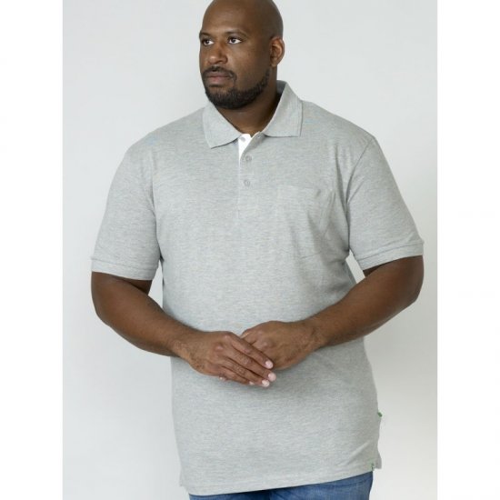 D555 Grant Polo Grey - Polo majice - Muške Polo Majice Veliki Brojevi