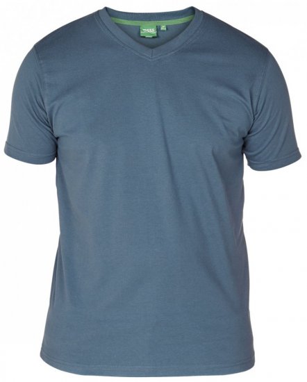 D555 Signature V-neck T-shirt Teal - Majice Kratkih Rukava - Muške Majice Kratkih Rukava Veliki Brojevi 
