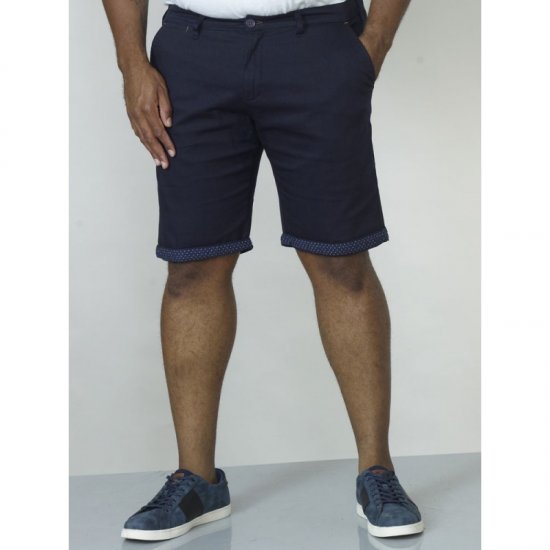 D555 Luke Stretch Shorts Navy - Kratke hlače - Muške Kratke Hlače Veliki Brojevi 