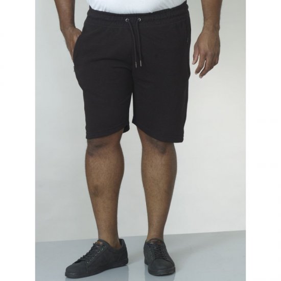 D555 Jackie Ribbed Jersey Shorts Black - Sportske hlače & kratke - Muške Trenirke Veliki Brojevi