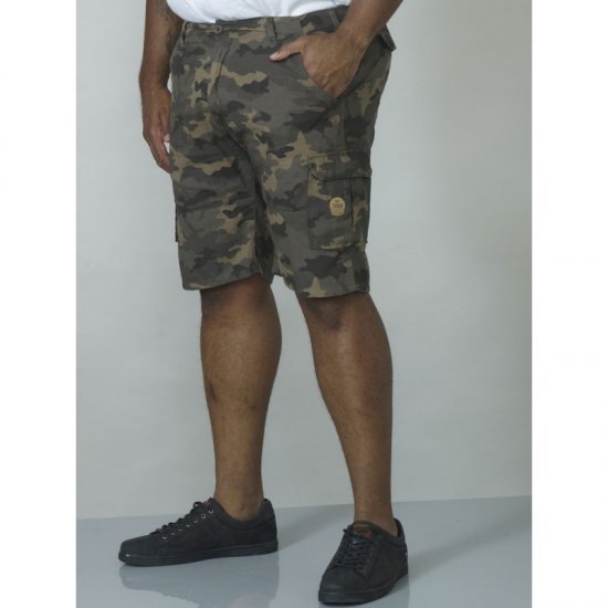 D555 Marty Camo Shorts Green - Kratke hlače - Muške Kratke Hlače Veliki Brojevi 