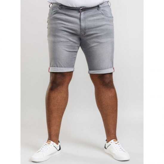 D555 Griffin Denim Shorts Grey - Kratke hlače - Muške Kratke Hlače Veliki Brojevi 