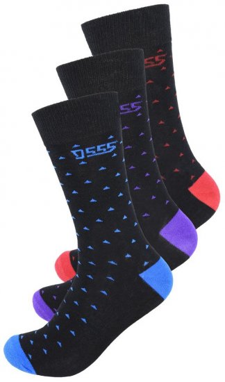 D555 Bolt Cotton Rich Luxury Socks 3-Pack - Donje rublje & kupaće hlače - muške donje rublje veliki brojevi