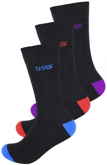 D555 Phoenix Cotton Rich Luxury Socks 3-Pack - Donje rublje & kupaće hlače - muške donje rublje veliki brojevi