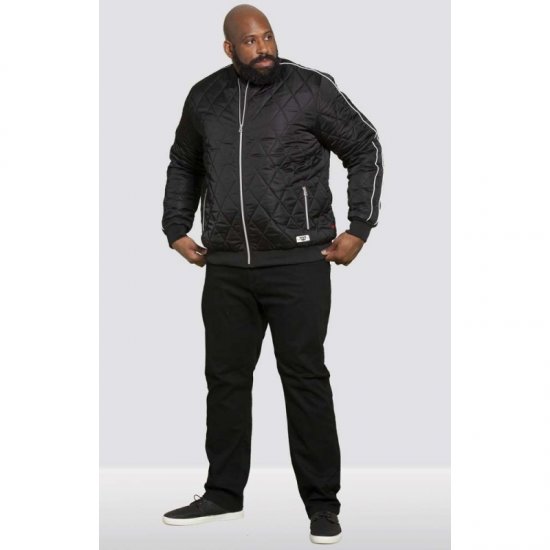 D555 Skipton Quilted Bomber Jacket Black - Jakne - Muške Jakne Veliki Brojevi