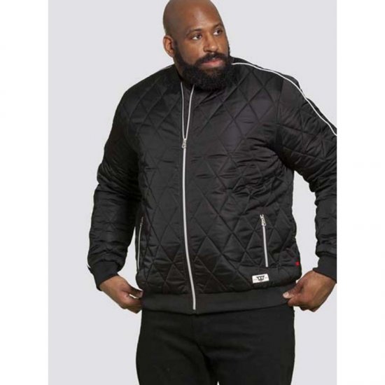 D555 Skipton Quilted Bomber Jacket Black - Jakne - Muške Jakne Veliki Brojevi