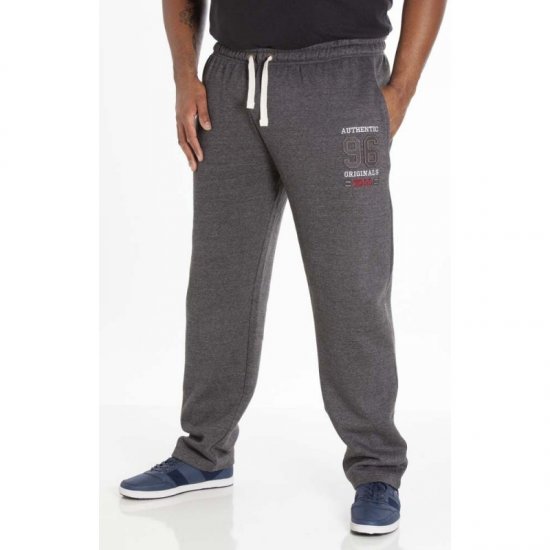 D555 Portland Sweatpants Charcoal - Sportske hlače & kratke - Muške Trenirke Veliki Brojevi
