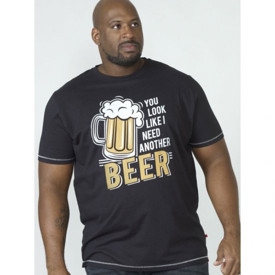D555 Murray T-shirt Black - Majice Kratkih Rukava - Muške Majice Kratkih Rukava Veliki Brojevi 