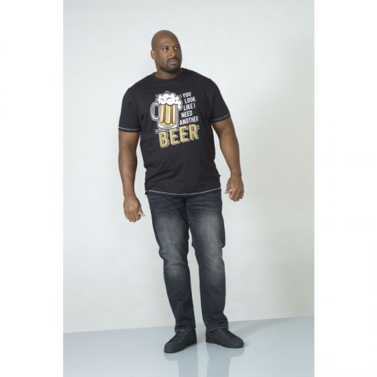 D555 Murray T-shirt Black - Majice Kratkih Rukava - Muške Majice Kratkih Rukava Veliki Brojevi 