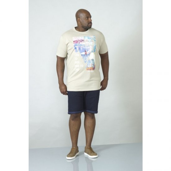 D555 Gordon T-shirt Pale Khaki - Majice Kratkih Rukava - Muške Majice Kratkih Rukava Veliki Brojevi 