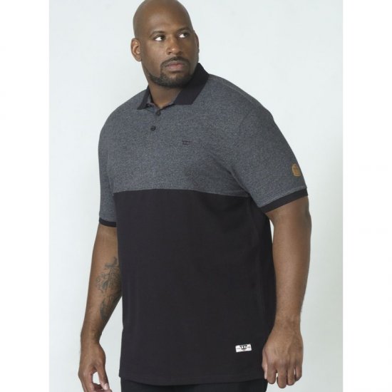D555 Stefhen Polo Black - Polo majice - Muške Polo Majice Veliki Brojevi
