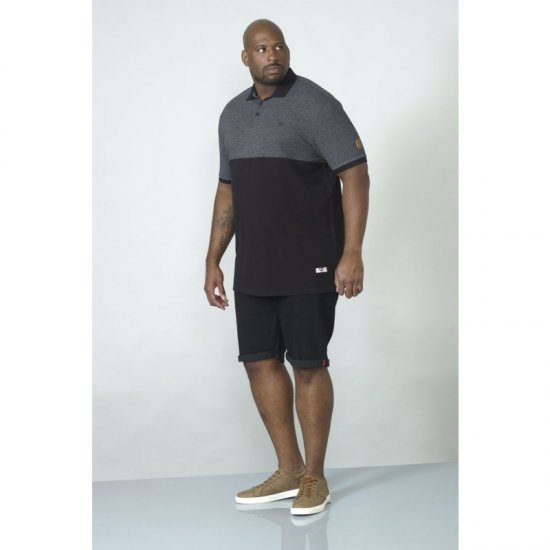 D555 Stefhen Polo Black - Polo majice - Muške Polo Majice Veliki Brojevi