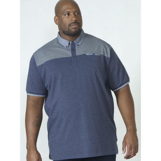 D555 Brent Polo Denim Blue - Polo majice - Muške Polo Majice Veliki Brojevi