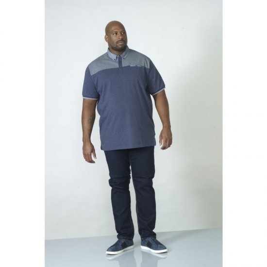 D555 Brent Polo Denim Blue - Polo majice - Muške Polo Majice Veliki Brojevi