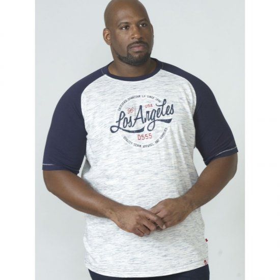 D555 Judson T-shirt Navy - Majice Kratkih Rukava - Muške Majice Kratkih Rukava Veliki Brojevi 