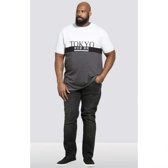 D555 Morris T-shirt Charcoal - Majice Kratkih Rukava - Muške Majice Kratkih Rukava Veliki Brojevi 