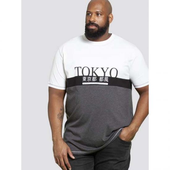 D555 Morris T-shirt Charcoal - Majice Kratkih Rukava - Muške Majice Kratkih Rukava Veliki Brojevi 